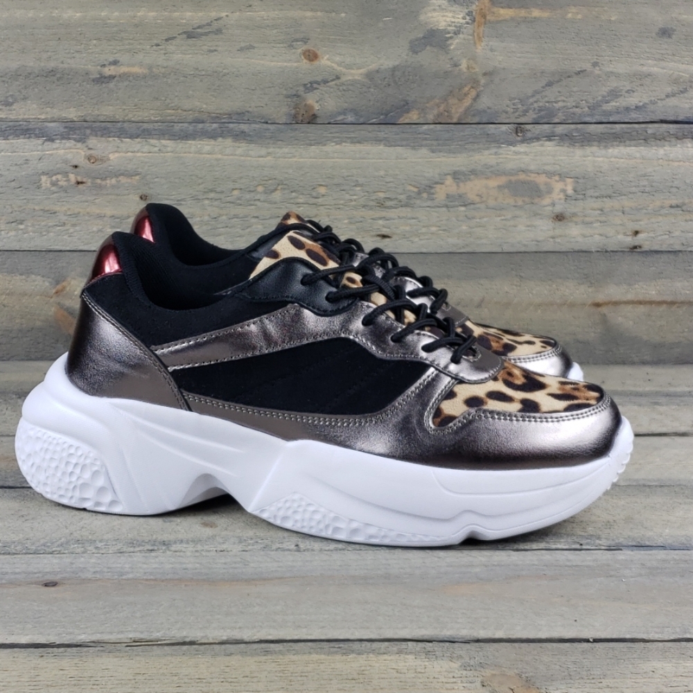 New LFL Lust For Life Black/Animal Print/Metallic